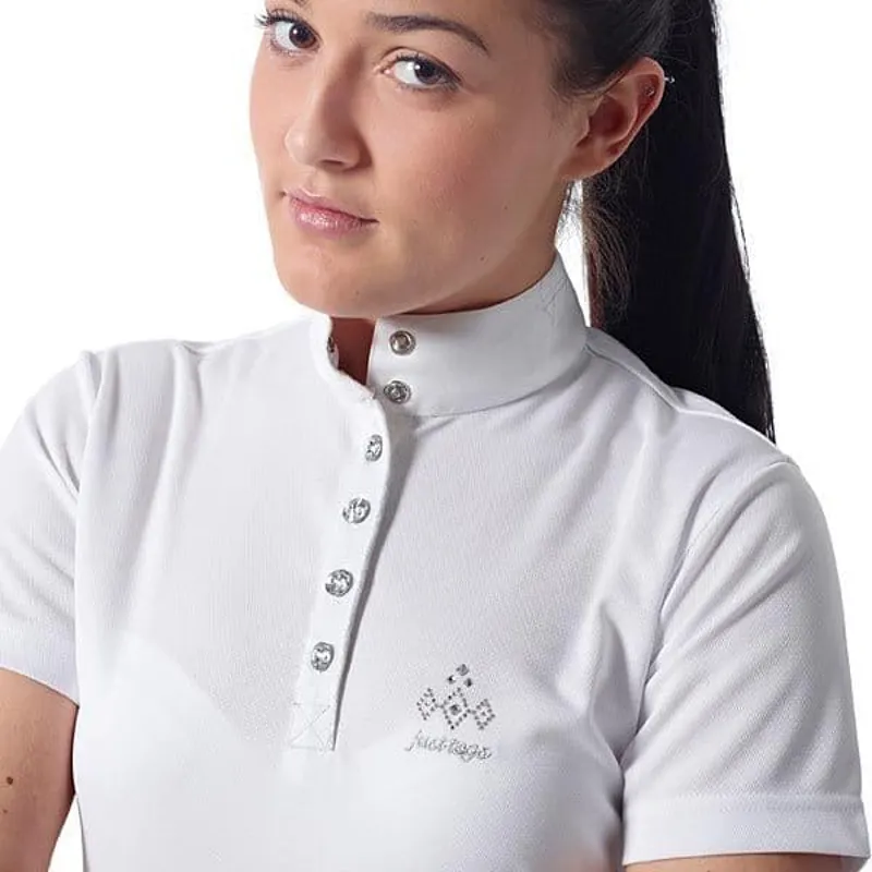 Just Togs Dazzle Ladies Show Shirt - White-1